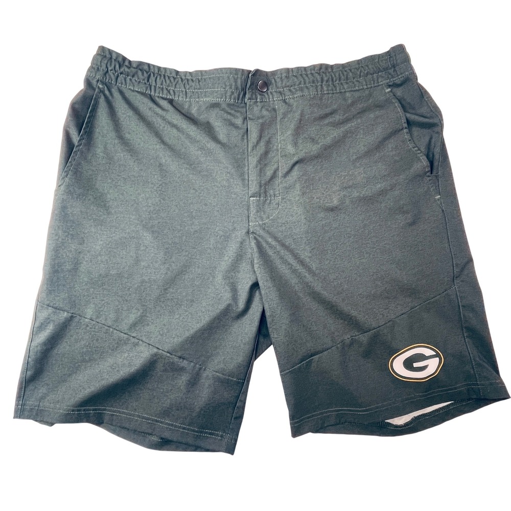 NFL Team Apparel‎ Green Bay Packers Shorts Mens L Green Athletic Lightweight